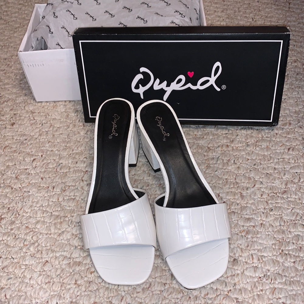 White Mule Sandals